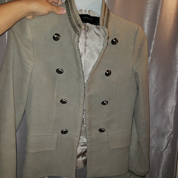 Grey suede blazer - Picture 3 of 4